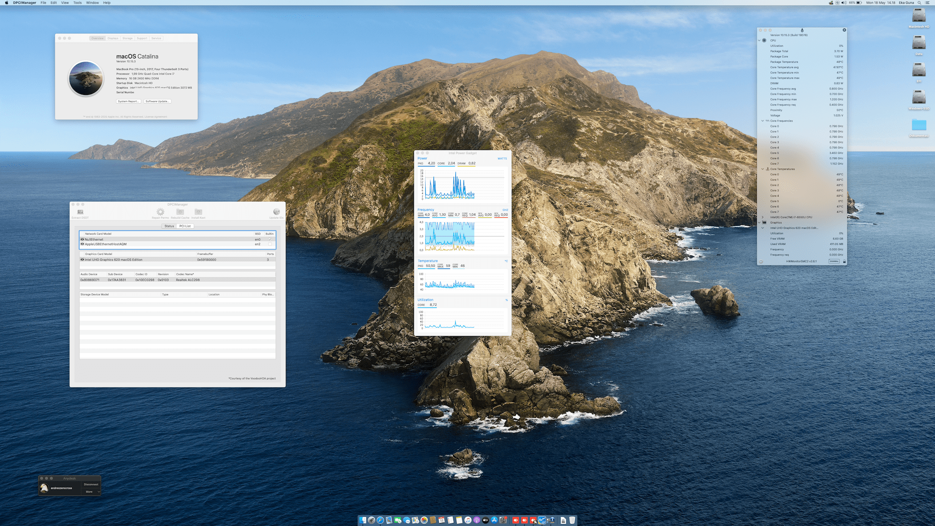 Success Hackintosh macOS Catalina 10.15.3 Build 19D76 in Lenovo Yoga C930-13IKB